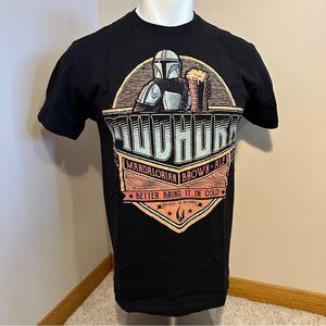 The Mandalorian Star Wars Mudhorn Ale Novelty Graphic Black Short Sleeve Shirt